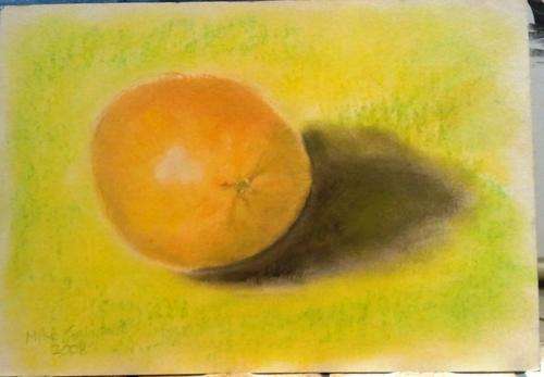 MIKE TALJAARD ORIGINAL CHALK PASTEL (ORANGE) STILL LIFE