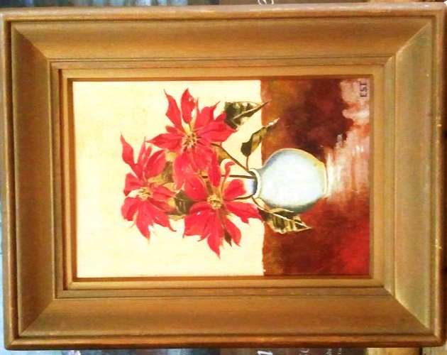 FRAMED ORIGINAL OIL ON BOARD CANVAS (STRELITZIA) SIGNED BY ARTIST