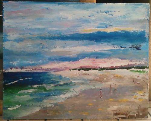 MIKE TALJAARD ORIGINAL OIL PAINTING ON BOARD CANVAS (SEA SCAPE)