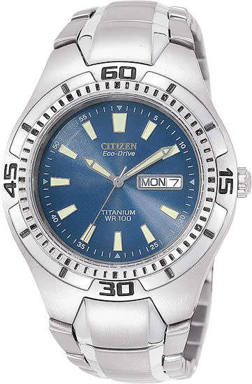 Citizen BM8280-50L Mens Watch 180 Titanium Eco-Drive Blue Dial