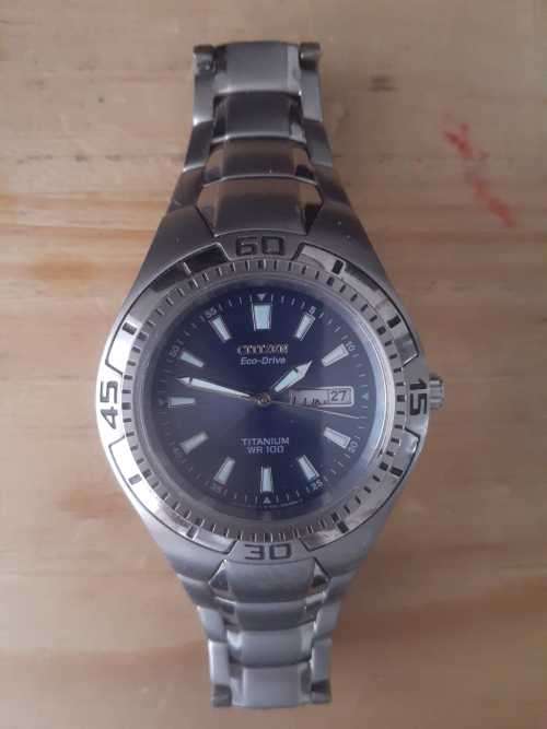 Citizen BM8280-50L Mens Watch 180 Titanium Eco-Drive Blue Dial