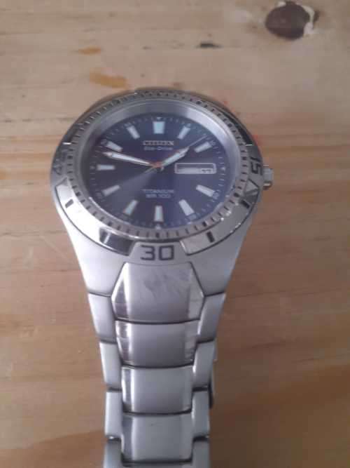 Citizen BM8280-50L Mens Watch 180 Titanium Eco-Drive Blue Dial