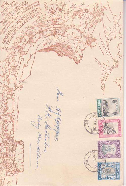 SPECIAL - 1938 VOORTREKKER CENTENARY  10 FDC
