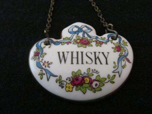 Crown Staffordshire Whisky Decanter/Bottle Tag