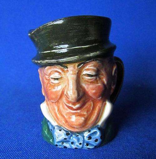 Royal Doulton Dickensware "Mr Micawber" Character Jug - Old Green A Mark