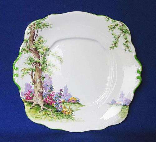 Royal Albert "Greenwood Tree" Cake Plate