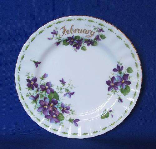 Royal Albert Flower Of The Month Tea/Side Plate - February - Violets