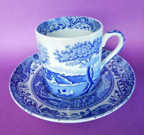 Spode " Italian " Demitasse Cabinet Duo