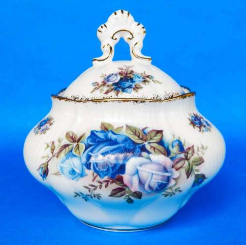 Royal Albert " Moonlight Rose " Lidded Sugar Bowl - Made In England