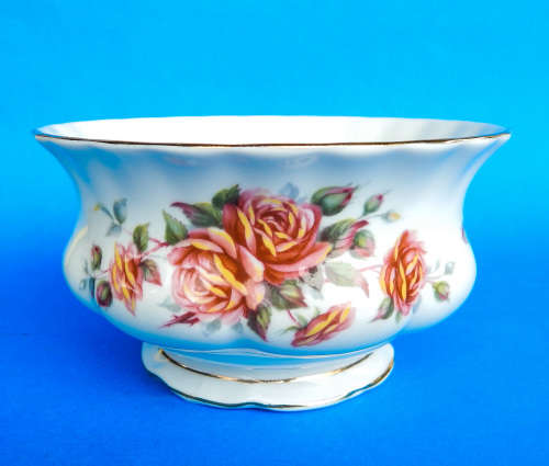 Royal Albert " Centennial Rose " Sugar Bowl - Made In England