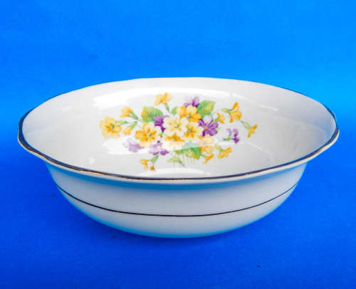 Royal Albert  " Primulas "  Oval Sugar Bowl - Made In England