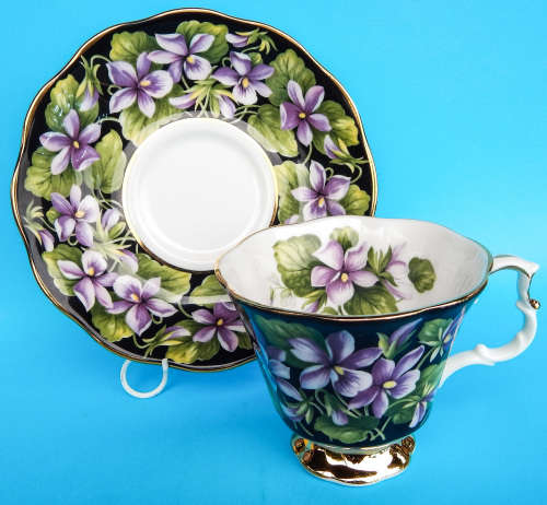 Royal Albert Provincial Flowers Series Duo - Purple Violet - Made In England