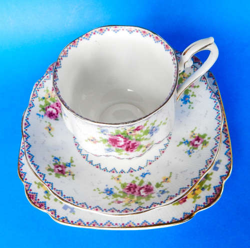 Royal Albert  " Petit Point "  Trio - Made In England
