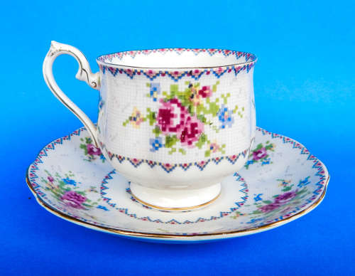 Royal Albert  " Petit Point "  Trio - Made In England