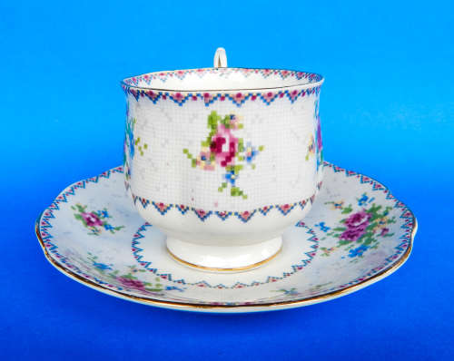 Royal Albert  " Petit Point "  Trio - Made In England