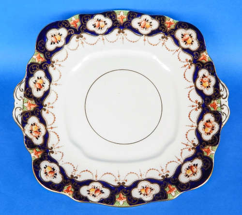 Royal Albert Crown China  " Un-Named Imari Pattern #657 " Cake Plate -1925-1927 - Made In England