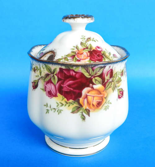 Royal Albert "Old Country Roses" Lidded Preserve Jar - Original 1962 Backstamp - Made In England