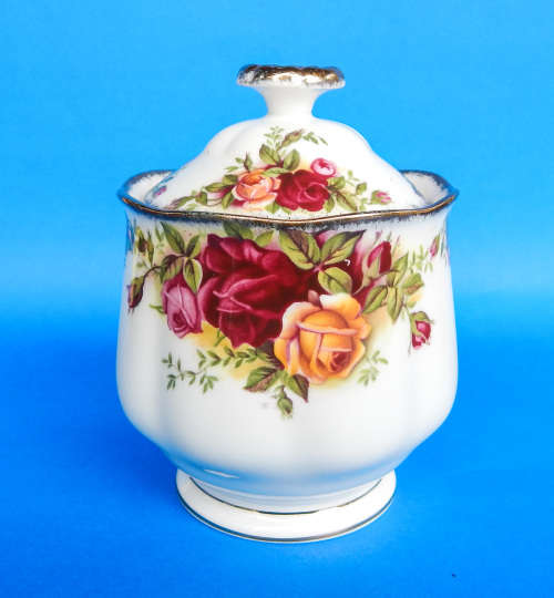 Royal Albert "Old Country Roses" Lidded Preserve Jar - Original 1962 Backstamp - Made In England