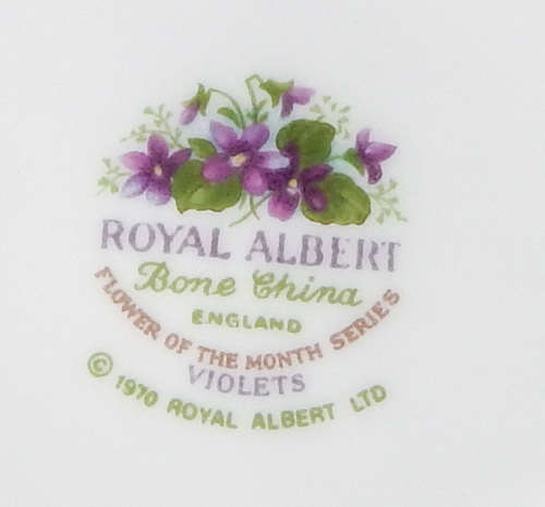Royal Albert Flower Of The Month Duo - February - Violets - Made In England