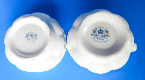 Royal Albert " Memory Lane " Milk Jug And Sugar Bowl - Made In England