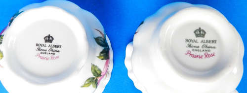 Royal Albert  " Prairie Rose "  Milk Jug/Creamer And Sugar Bowl - Small Size - Made In England