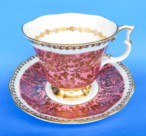 Royal Albert Rare BUCKINGHAM Series Pink Duo - Made In England