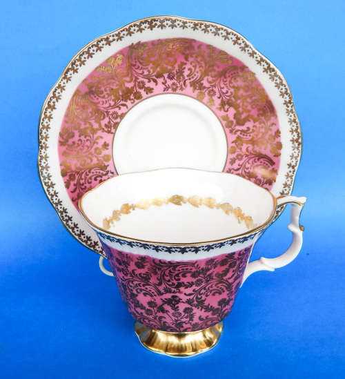 Royal Albert Rare BUCKINGHAM Series Pink Duo - Made In England