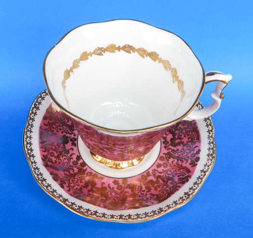 Royal Albert Rare BUCKINGHAM Series Pink Duo - Made In England