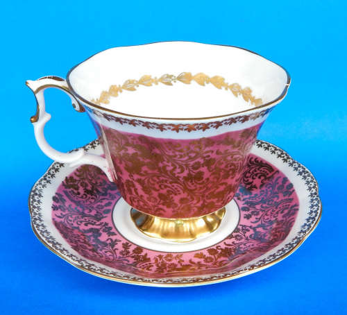 Royal Albert Rare BUCKINGHAM Series Pink Duo - Made In England