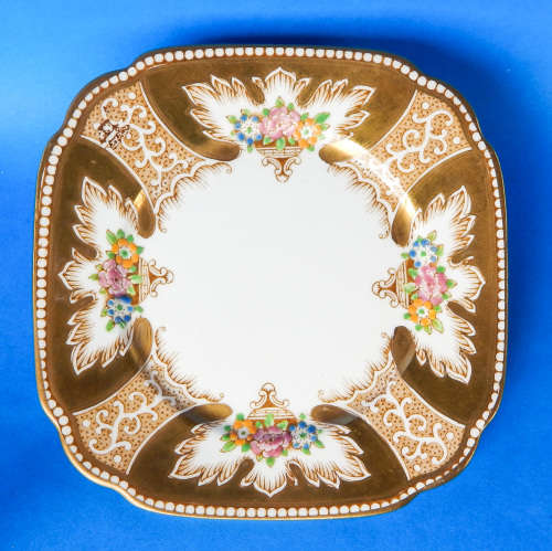 Royal Albert Crown China Rare " ROYALTY GOLD " Trio - Made In England