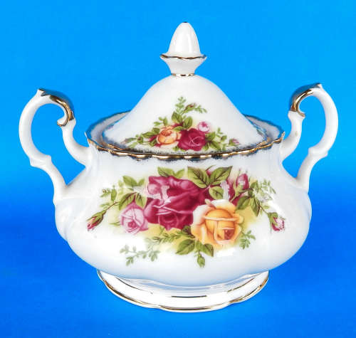Royal Albert " Old Country Roses " Two Handled Lidded Sugar Bowl