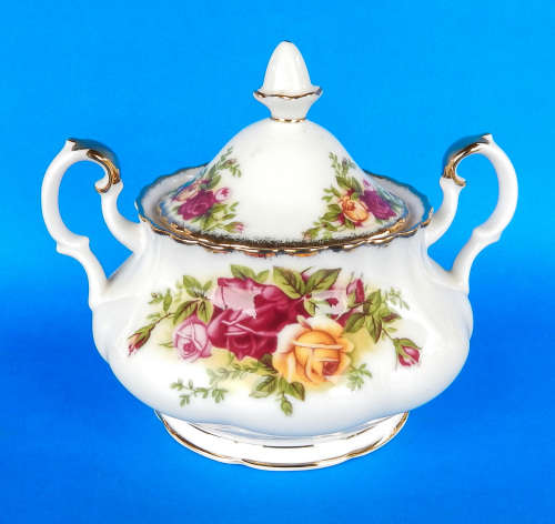 Royal Albert " Old Country Roses " Two Handled Lidded Sugar Bowl