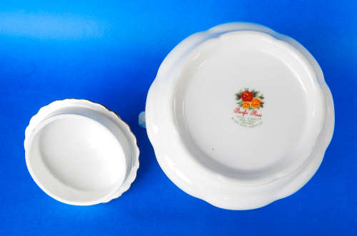 Royal Albert " PACIFIC ROSE " Two Handled Lidded Sugar Bowl - Made In England