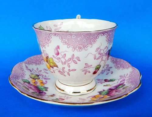 Royal Albert Rare " Lovelace PINK " Trio - Made In England