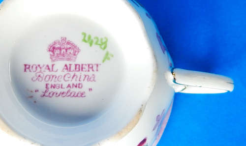 Royal Albert Rare " Lovelace PINK " Trio - Made In England