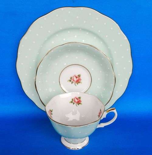 Royal Albert - 100 Years Of Royal Albert -1930's " Polka Rose " Trio - Boxed