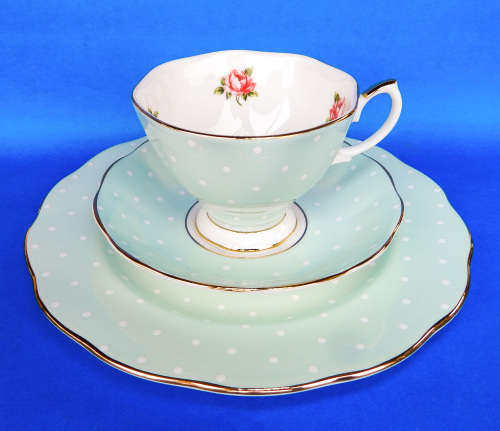 Royal Albert - 100 Years Of Royal Albert -1930's " Polka Rose " Trio - Boxed