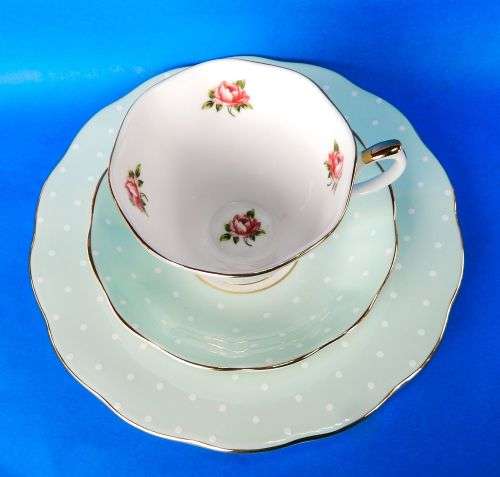 Royal Albert - 100 Years Of Royal Albert -1930's " Polka Rose " Trio - Boxed