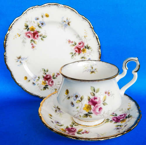 Royal Albert " Tenderness " Trio - Victoria Shape - Made In England
