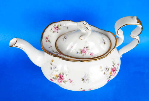 Royal Albert " TENDERNESS " Teapot - Victoria Shape - Made In England