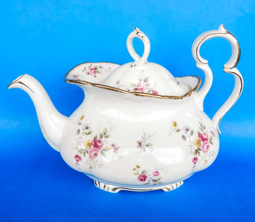 Royal Albert " TENDERNESS " Teapot - Victoria Shape - Made In England