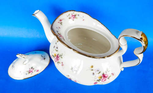 Royal Albert " TENDERNESS " Teapot - Victoria Shape - Made In England