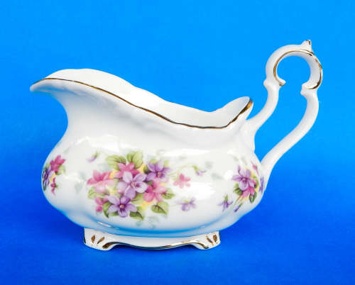 Royal Albert  " VIOLETTA "  Creamer/Milk Jug And Sugar Bowl - Victoria Shape - Made In England