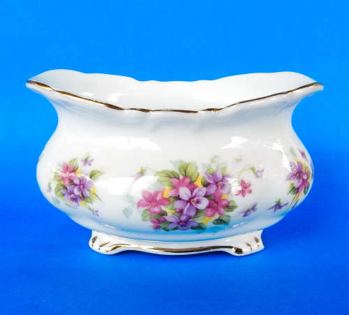 Royal Albert  " VIOLETTA "  Creamer/Milk Jug And Sugar Bowl - Victoria Shape - Made In England