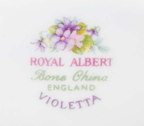 Royal Albert  " VIOLETTA "  Creamer/Milk Jug And Sugar Bowl - Victoria Shape - Made In England