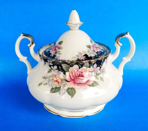 Royal Albert " OPERETTA " Two Handled Lidded Sugar Bowl - Made In England