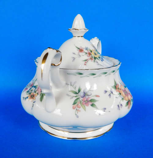 Royal Albert " CONSTANCE " Two Handled Lidded Sugar Bowl - Made In England