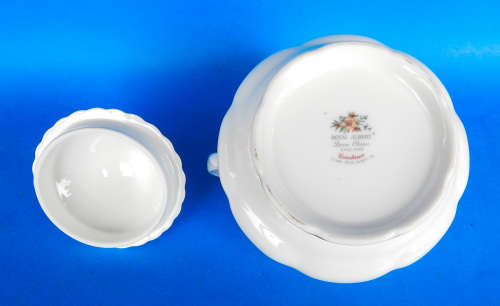 Royal Albert " CONSTANCE " Two Handled Lidded Sugar Bowl - Made In England