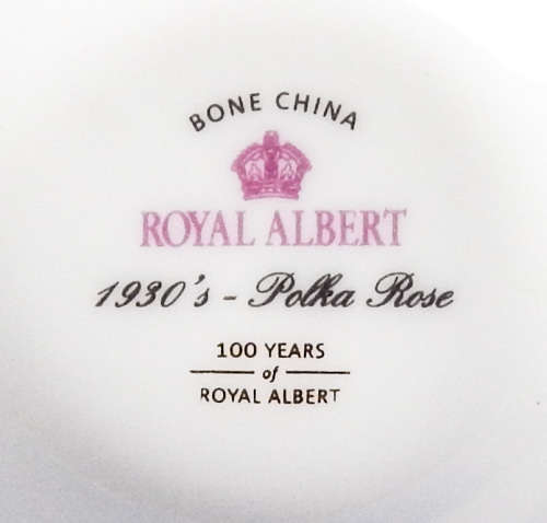 Royal Albert - 100 Years Of Royal Albert -1930's " Polka Rose " Trio - Boxed