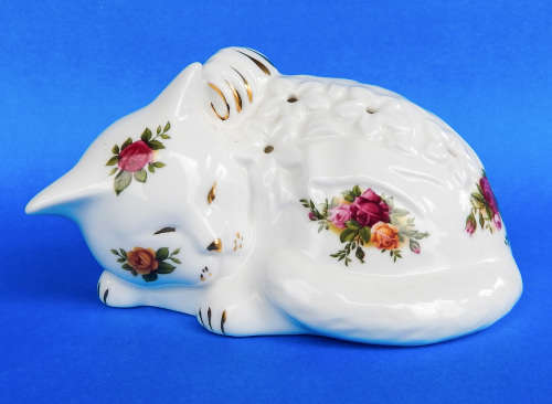 Royal Albert "Old Country Roses" Cat/Kitten Pomander - Made In England